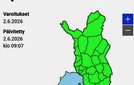 Täällä sataa pian rankasti – Varoitus annettu